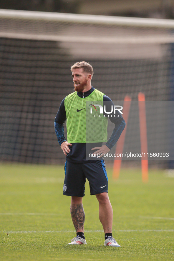 In Buenos Aires, Argentina, on September 9, 2024, Spanish footballer Iker Muniain has his first practice with the Argentine club San Lorenzo...