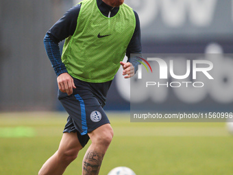 In Buenos Aires, Argentina, on September 9, 2024, Spanish footballer Iker Muniain has his first practice with the Argentine club San Lorenzo...