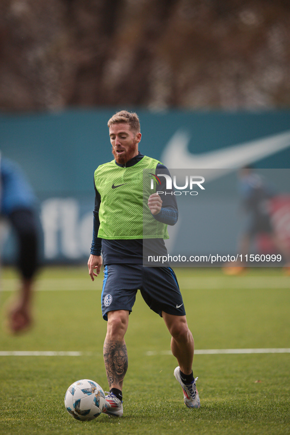 In Buenos Aires, Argentina, on September 9, 2024, Spanish footballer Iker Muniain has his first practice with the Argentine club San Lorenzo...