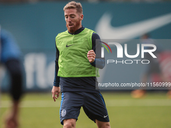 In Buenos Aires, Argentina, on September 9, 2024, Spanish footballer Iker Muniain has his first practice with the Argentine club San Lorenzo...