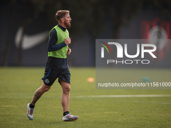 In Buenos Aires, Argentina, on September 9, 2024, Spanish footballer Iker Muniain has his first practice with the Argentine club San Lorenzo...