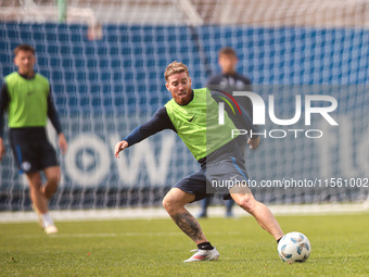 In Buenos Aires, Argentina, on September 9, 2024, Spanish footballer Iker Muniain has his first practice with the Argentine club San Lorenzo...