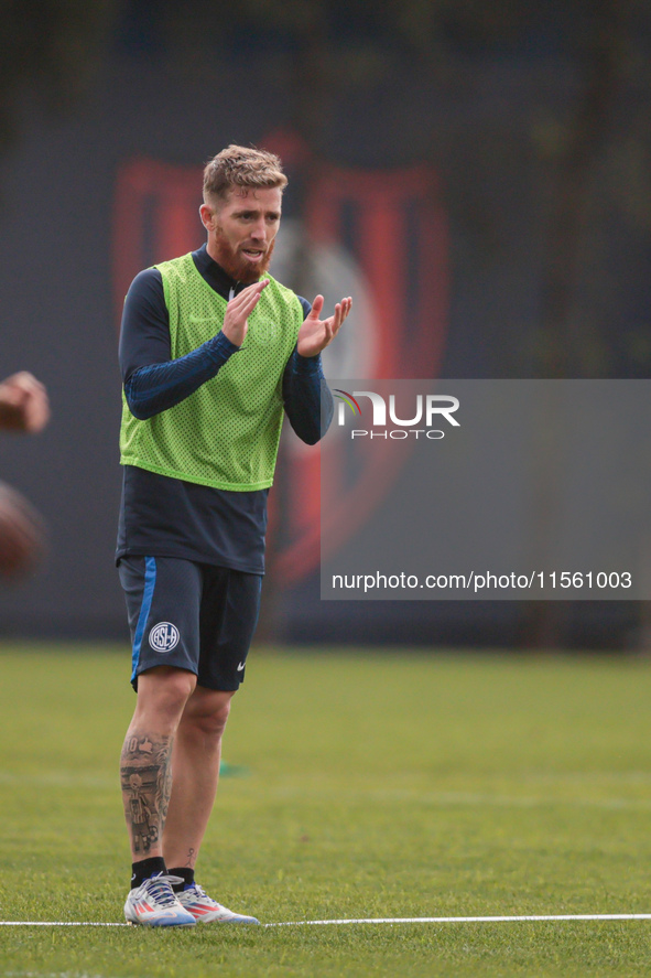 In Buenos Aires, Argentina, on September 9, 2024, Spanish footballer Iker Muniain has his first practice with the Argentine club San Lorenzo...