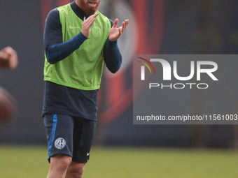 In Buenos Aires, Argentina, on September 9, 2024, Spanish footballer Iker Muniain has his first practice with the Argentine club San Lorenzo...