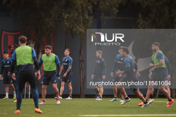 In Buenos Aires, Argentina, on September 9, 2024, Spanish footballer Iker Muniain has his first practice with the Argentine club San Lorenzo...