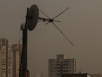 Dry weather and a layer of pollution cover the sky in Sao Paulo, Brazil, on September 9, 2024. Sao Paulo has the most polluted air in the wo...