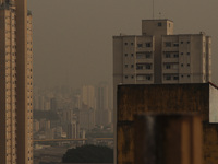 Dry weather and a layer of pollution cover the sky in Sao Paulo, Brazil, on September 9, 2024. Sao Paulo has the most polluted air in the wo...