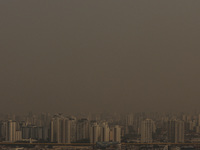 Dry weather and a layer of pollution cover the sky in Sao Paulo, Brazil, on September 9, 2024. Sao Paulo has the most polluted air in the wo...