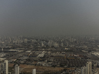 Dry weather and a layer of pollution cover the sky in Sao Paulo, Brazil, on September 9, 2024. Sao Paulo has the most polluted air in the wo...