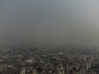 Dry weather and a layer of pollution cover the sky in Sao Paulo, Brazil, on September 9, 2024. Sao Paulo has the most polluted air in the wo...