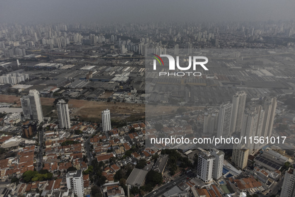 Dry weather and a layer of pollution cover the sky in Sao Paulo, Brazil, on September 9, 2024. Sao Paulo has the most polluted air in the wo...