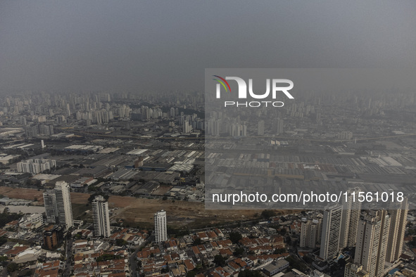 Dry weather and a layer of pollution cover the sky in Sao Paulo, Brazil, on September 9, 2024. Sao Paulo has the most polluted air in the wo...