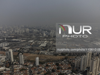 Dry weather and a layer of pollution cover the sky in Sao Paulo, Brazil, on September 9, 2024. Sao Paulo has the most polluted air in the wo...