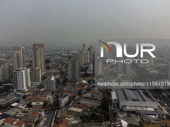 Dry weather and a layer of pollution cover the sky in Sao Paulo, Brazil, on September 9, 2024. Sao Paulo has the most polluted air in the wo...