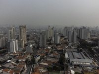 Dry weather and a layer of pollution cover the sky in Sao Paulo, Brazil, on September 9, 2024. Sao Paulo has the most polluted air in the wo...