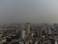 Dry weather and a layer of pollution cover the sky in Sao Paulo, Brazil, on September 9, 2024. Sao Paulo has the most polluted air in the wo...