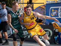 Lukasz Klawa participates in the LOTTO 3x3 League basketball game in Sosnowiec, Poland, on September 8, 2024. The Lotto 3x3 Liga tournament...