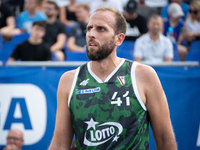 Tomasz Rudko participates in the LOTTO 3x3 League basketball game in Sosnowiec, Poland, on September 8, 2024. The Lotto 3x3 Liga tournament...