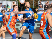 Marcin Zarzeczny participates in the LOTTO 3x3 League basketball game in Sosnowiec, Poland, on September 8, 2024. Lotto 3x3 Liga tournament...