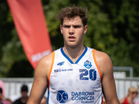 Maksymilian Szefler participates in the LOTTO 3x3 League basketball game in Sosnowiec, Poland, on September 8, 2024. The Lotto 3x3 Liga tour...