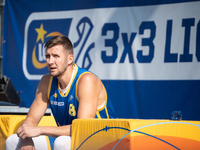 Przemyslaw Zamojski participates in the LOTTO 3x3 League basketball game in Sosnowiec, Poland, on September 8, 2024. The Lotto 3x3 Liga tour...