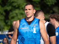 Wojciech Leszczynski participates in the LOTTO 3x3 League basketball game in Sosnowiec, Poland, on September 8, 2024. The Lotto 3x3 Liga tou...