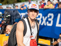 Polish dunker Piotr GRABO Grabowski attends the LOTTO 3x3 League basketball tournament in Sosnowiec, Poland, on September 8, 2024. (