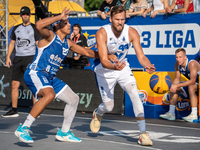 Szymon Rduch participates in the LOTTO 3x3 League basketball game in Sosnowiec, Poland, on September 8, 2024. Lotto 3x3 Liga tournament matc...