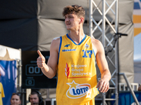 Mateusz Stawiak participates in the LOTTO 3x3 League basketball game in Sosnowiec, Poland, on September 8, 2024. The Lotto 3x3 Liga tourname...