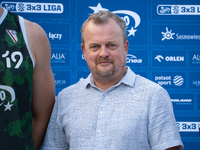 Mayor of Sosnowiec Arkadiusz Checinski attends the LOTTO 3x3 League basketball tournament in Sosnowiec, Poland, on September 8, 2024. (