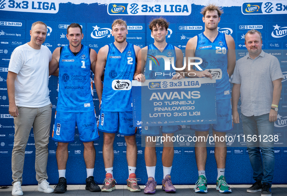 MKS LOTTO 3x3 Dabrowa Gornicza players advance to the final basketball tournament of the LOTTO 3x3 League in Sosnowiec, Poland, on September...