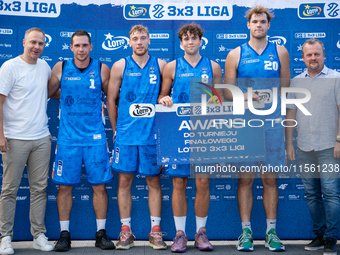 MKS LOTTO 3x3 Dabrowa Gornicza players advance to the final basketball tournament of the LOTTO 3x3 League in Sosnowiec, Poland, on September...