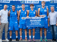 MKS LOTTO 3x3 Dabrowa Gornicza players advance to the final basketball tournament of the LOTTO 3x3 League in Sosnowiec, Poland, on September...