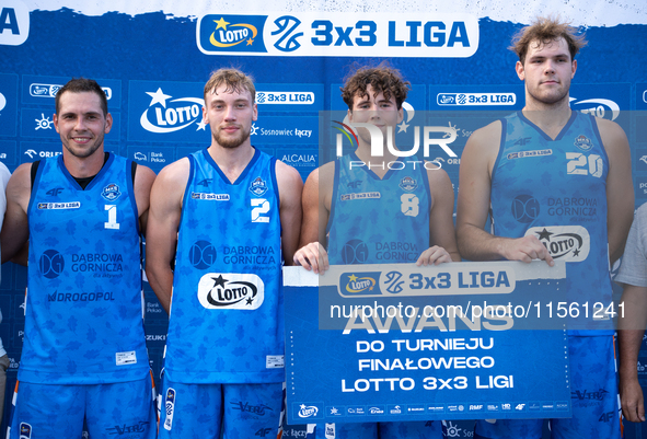 MKS LOTTO 3x3 Dabrowa Gornicza players advance to the final basketball tournament of the LOTTO 3x3 League in Sosnowiec, Poland, on September...