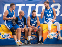 KK Anwil Wloclawek players participate in the LOTTO 3x3 League basketball game in Sosnowiec, Poland, on September 8, 2024. Lotto 3x3 Liga to...