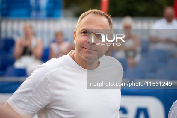 Lukasz Koszarek, president of PLK Polish Basketball League, attends the LOTTO 3x3 League tournament in Sosnowiec, Poland, on September 8, 20...