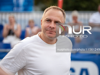 Lukasz Koszarek, president of PLK Polish Basketball League, attends the LOTTO 3x3 League tournament in Sosnowiec, Poland, on September 8, 20...