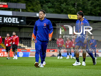 Netherlands player Million Manhoef plays during the match between the Netherlands and Georgia at the Covebo Stadium - De Koel for the Qualif...