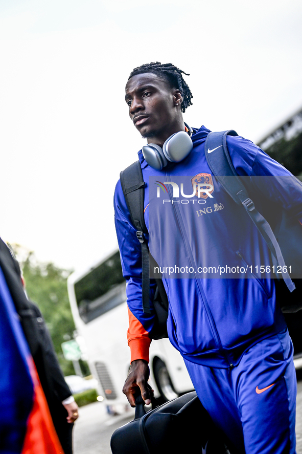 Netherlands player Ezechiel Banzuzi plays during the match between the Netherlands and Georgia at the Covebo Stadium - De Koel for the Quali...