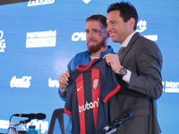 In Buenos Aires, Argentina, on September 9, 2024, Spanish footballer Iker Muniain speaks at a press conference after practicing with the San...