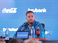 In Buenos Aires, Argentina, on September 9, 2024, Spanish footballer Iker Muniain speaks at a press conference after practicing with the San...