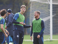 Iker Muniain with his teammates during training on his presentation day as a new player of San Lorenzo de Almagro at Estadio Pedro Bidegain...