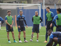 Iker Muniain with his teammates during training on his presentation day as a new player of San Lorenzo de Almagro at Estadio Pedro Bidegain...