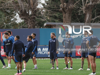 Iker Muniain trains during his presentation day as a new player of San Lorenzo de Almagro at Estadio Pedro Bidegain in Buenos Aires, Argenti...