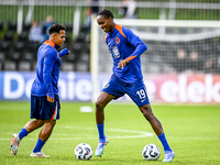 Netherlands player Million Manhoef and Netherlands player Emmanuel Emegha during the match between the Netherlands and Georgia at the Covebo...