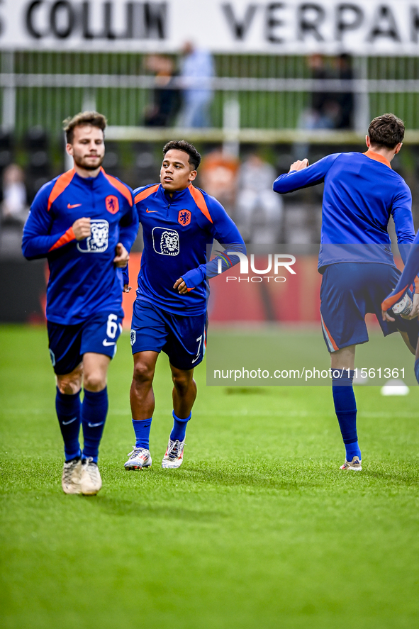 Netherlands player Million Manhoef plays during the match between the Netherlands and Georgia at the Covebo Stadium - De Koel for the Qualif...