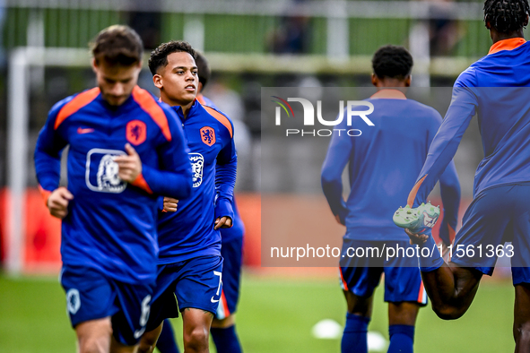 Netherlands player Million Manhoef plays during the match between the Netherlands and Georgia at the Covebo Stadium - De Koel for the Qualif...