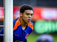 Netherlands goalkeeper Rome-Jayden Owusu-Oduro plays during the match between the Netherlands and Georgia at the Covebo Stadium - De Koel fo...