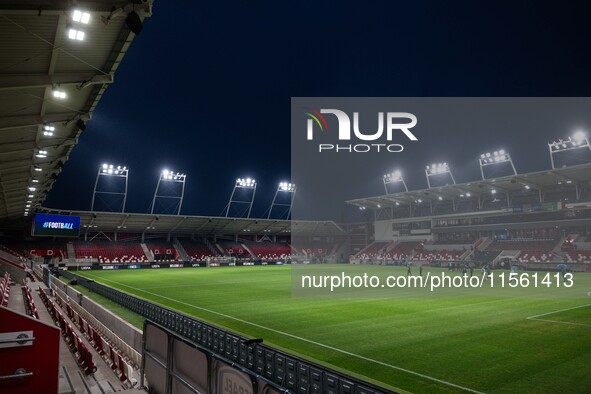 Giacomo Cosua: Budapest, Hungary, on September 9, 2024 - Bozsik Arena Stadium view prior to the UEFA Nations League 2024/25 League A Group A...