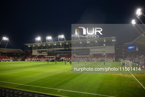 Giacomo Cosua: Budapest, Hungary, on September 9, 2024 - Bozsik Arena Stadium view prior to the UEFA Nations League 2024/25 League A Group A...